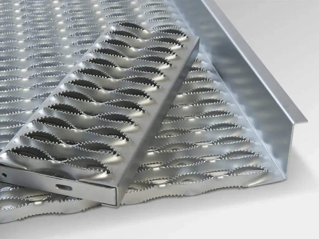Rejilla de acero inoxidable 304 Grip Strut - anti-slip safety grating close-up