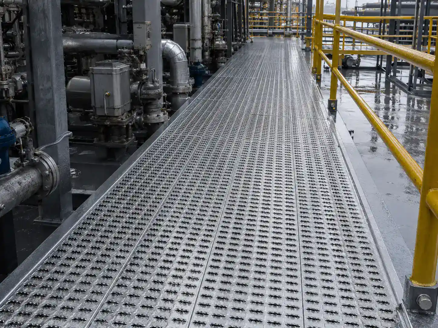 3.0mm aluminum safety step tread for industrial platform and maintenance walkway