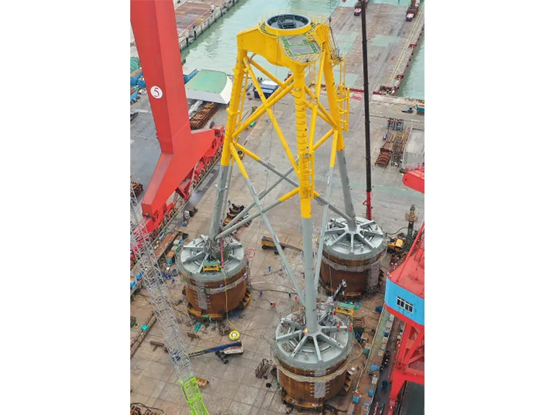 Wind power sea fastening support fabrication