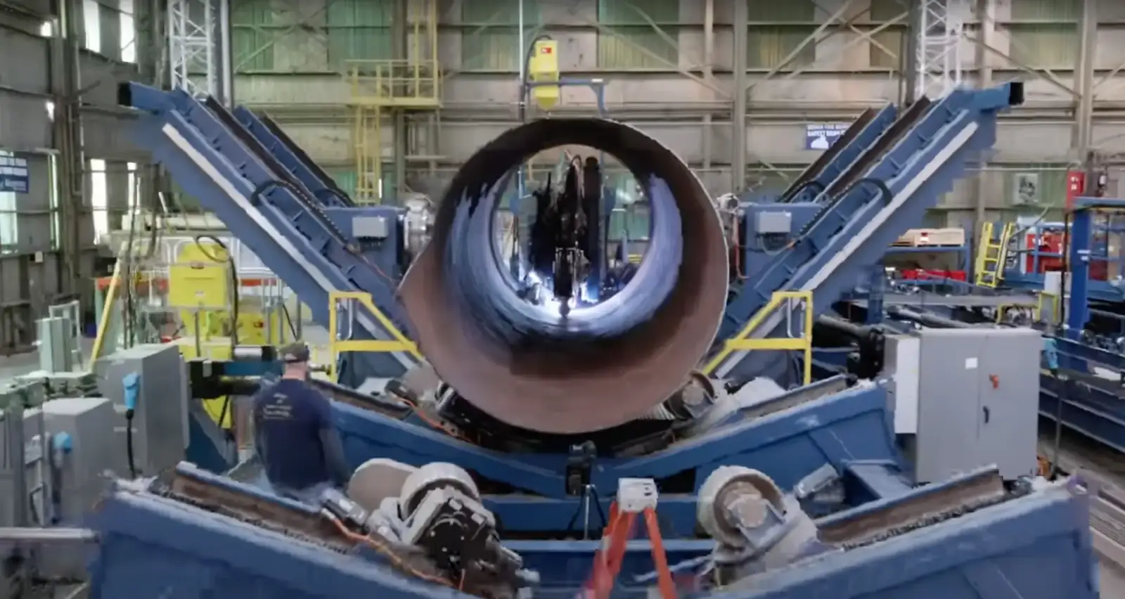 Automated welding process for wind components